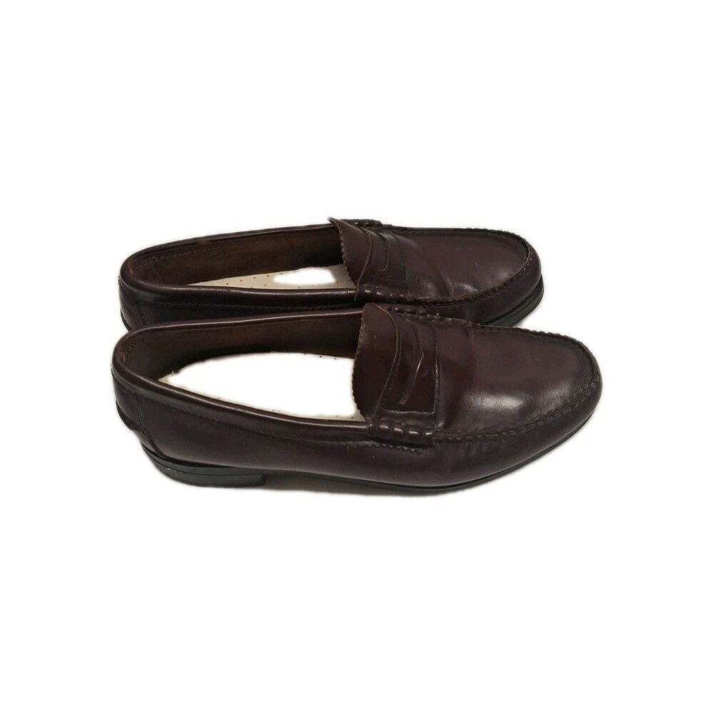 Bass Moc Toe Penny Loafer Burgundy Dress Shoe 17058-02 Size US 9 D